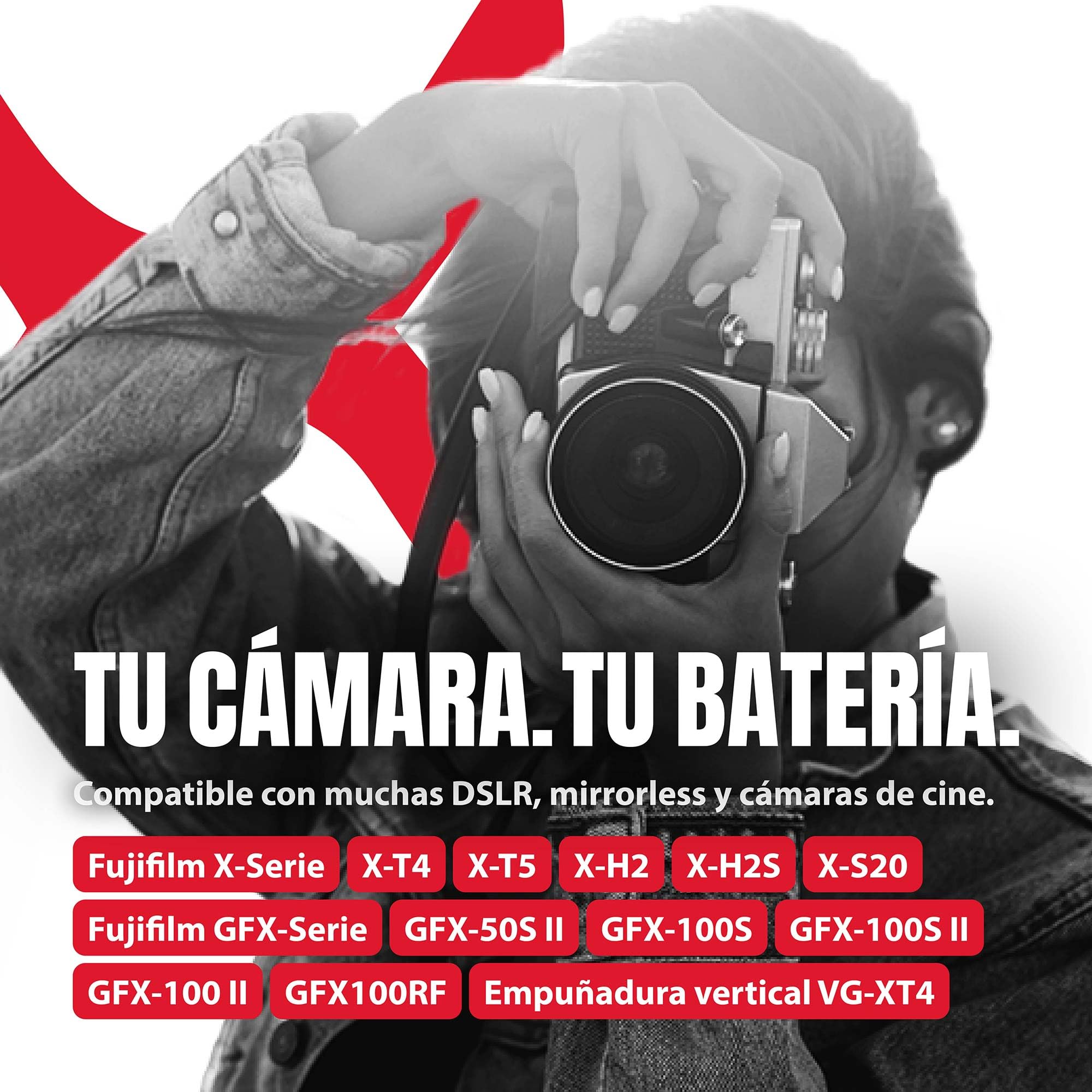 Baxxtar MaxProtect 2X Batería para Fujifilm NP-W235 W235, 2600mAh 7.2V
