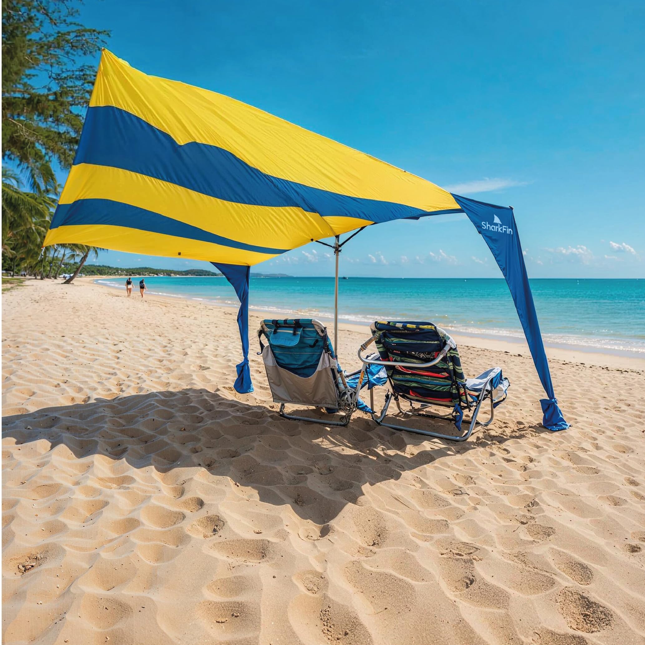 ALYCASO Beach Shade Sun Canopy Tent Shelter, Wind Canopy For Beach, Backyard