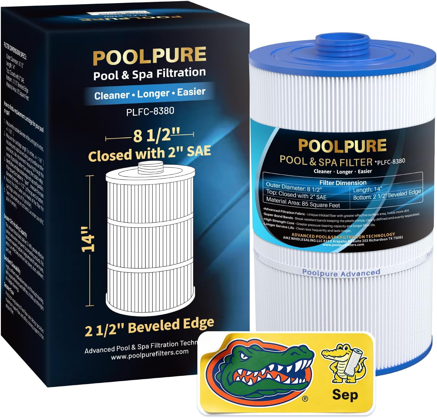 - POOLPURE C-8380 SPA Filter Replaces Sundance 6540-501 1PACK | Compatible with PSD85-2002, Unicel C-8380, Filbur FC-2810, Excel Filters XLS-840, Aladdin 18007.