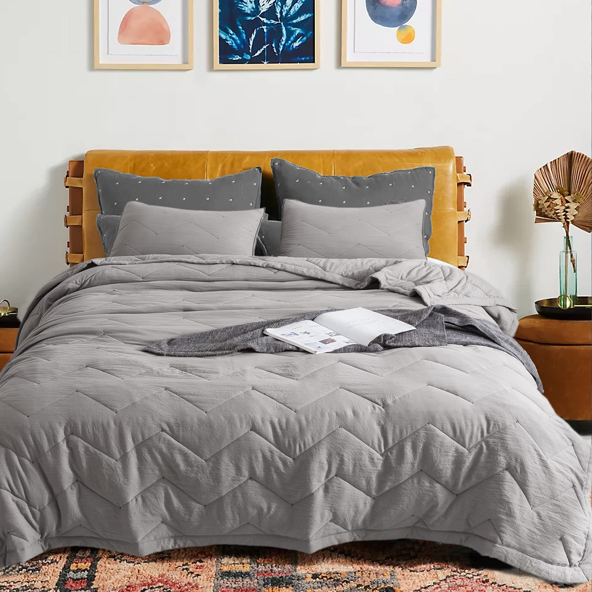 Zig Zag Quilt Bed Set King Size 