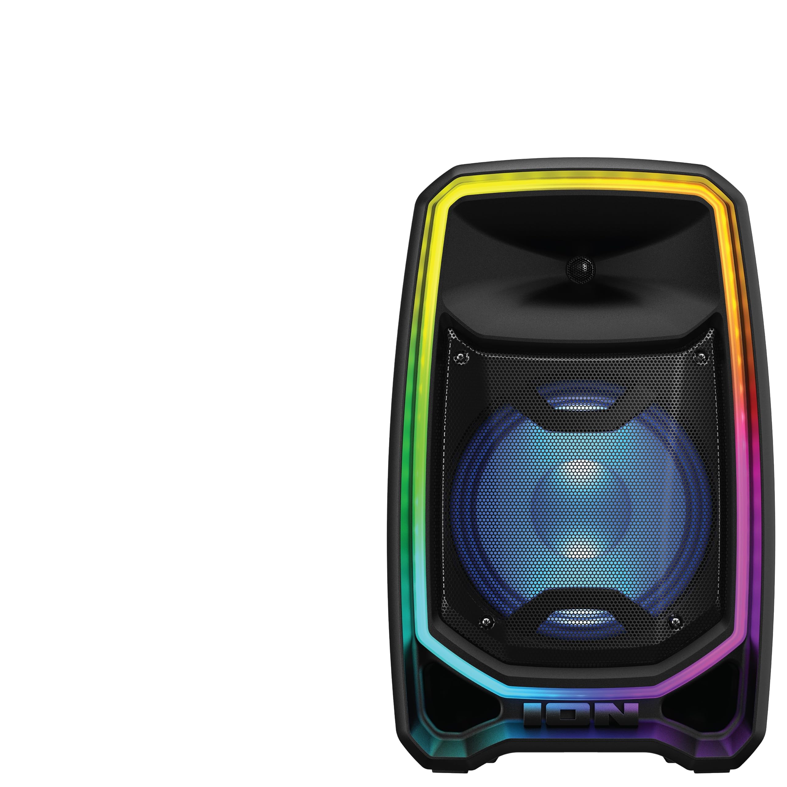 ION Total PA Freedom High-Power Speaker System with 650-Watt Sound, Wireless Microphone, Bluetooth, Ultimate Bass, Integrated Mixer and Edge-Glow Lights (Renewed)