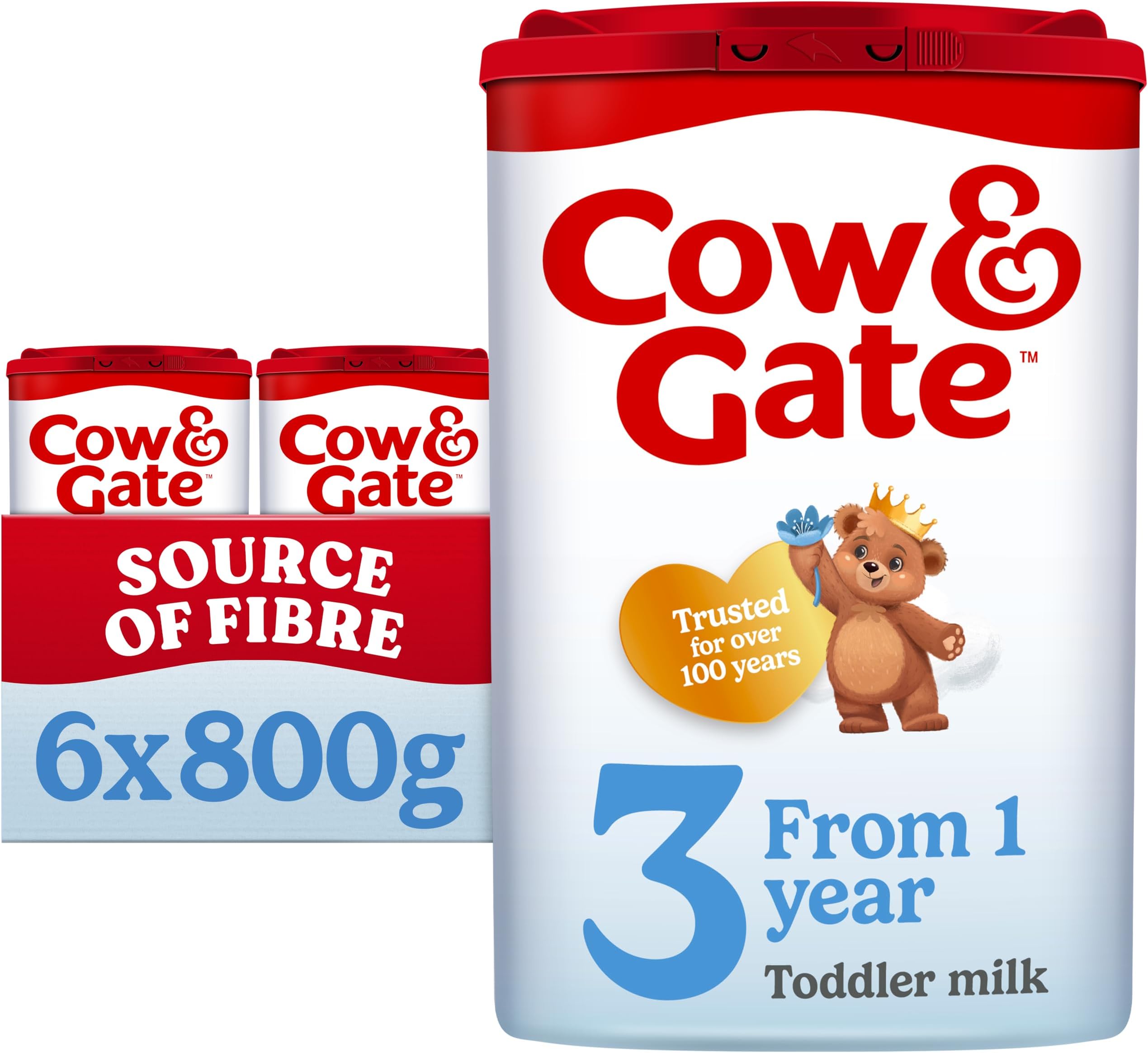 3 Toddler Baby Milk Powder Formula, 1-2 Years, 800 g (Pack of 6) - Packaging May Vary