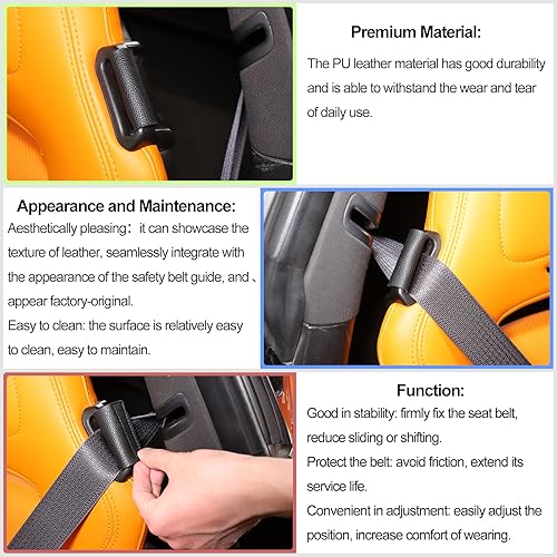 Miniatura 5 de Clips de sujeción para cinturón de seguridad para Chevrolet Corvette C7 C8 2014-2024, accesorios para guía de cinturón de seguridad, clips de