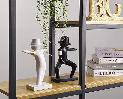 Miniatura 6 de Pointnio Escultura de Michael Jackson, estatua de recuerdos de MJ, regalos de recuerdos de Michael Jackson, figuras divertidas decorativas (blanco)