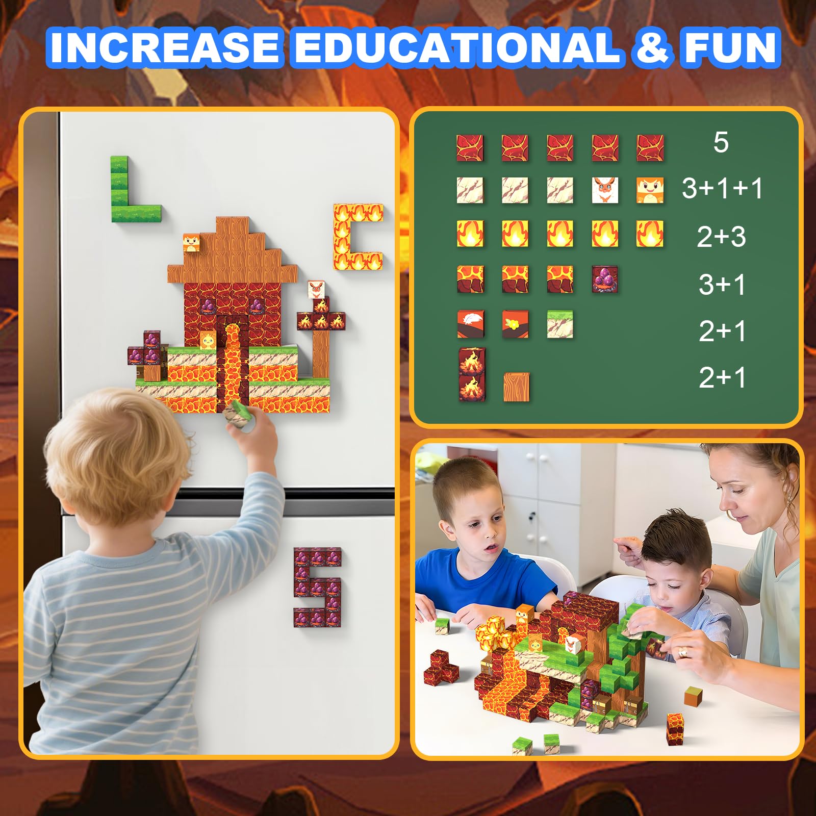 Bloques Magnéticos, 150 Piezas Bloques Magneticos Construccion, Bloques Magnéticos para Niños a Partir de 5, 6, 7, 8, 9 años, Niños y Niñas, Bloques Magnéticos Creativos, Regalos para Niños