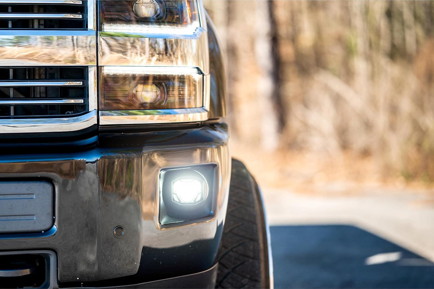 Morimoto 4Banger Fog Light Kit Fits Chevrolet Silverado 14-15 (HXB Yellow SAE Wide Beam)