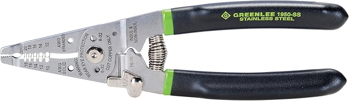 Greenlee 1950-SS Alicate Pelacables y Crimpeador Acero Inoxidable 10-18 AWG miniatura 2