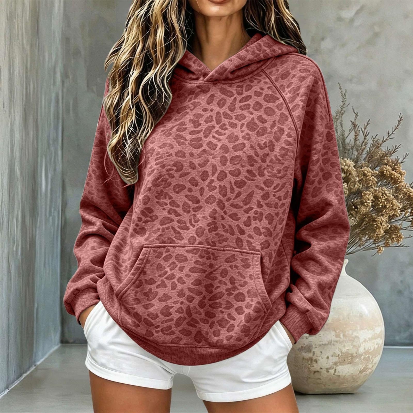 Generisch Bluza damska z kapturem dla kobiet Leo Pulli Hoodie Y2k