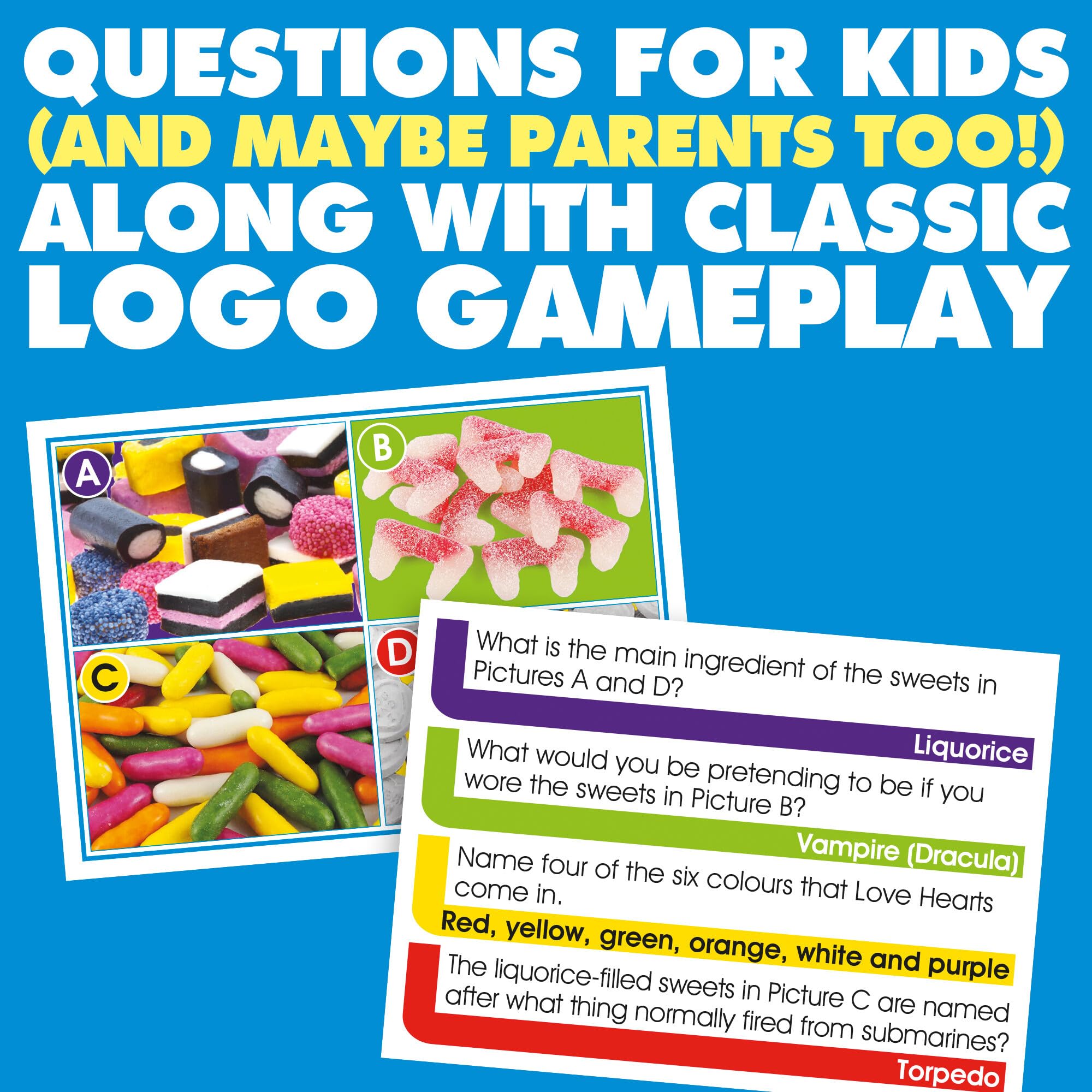 Drumond Park LOGO Best of Kids Mini Board Game, Trivia Game with Kid Friendly Quiz Cards - Image 3
