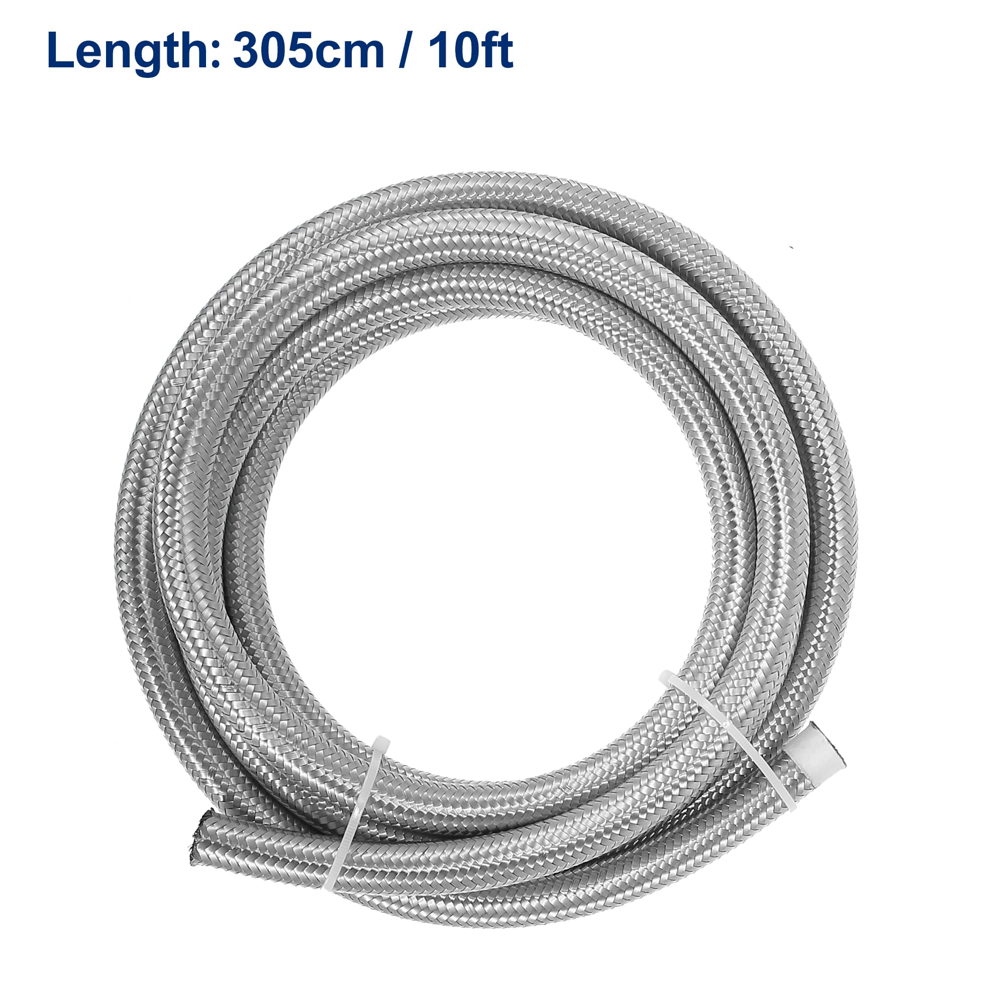 X AUTOHAUX 10Ft 8AN intrecciato in acciaio inossidabile CPE olio combustibile tubo flessibile