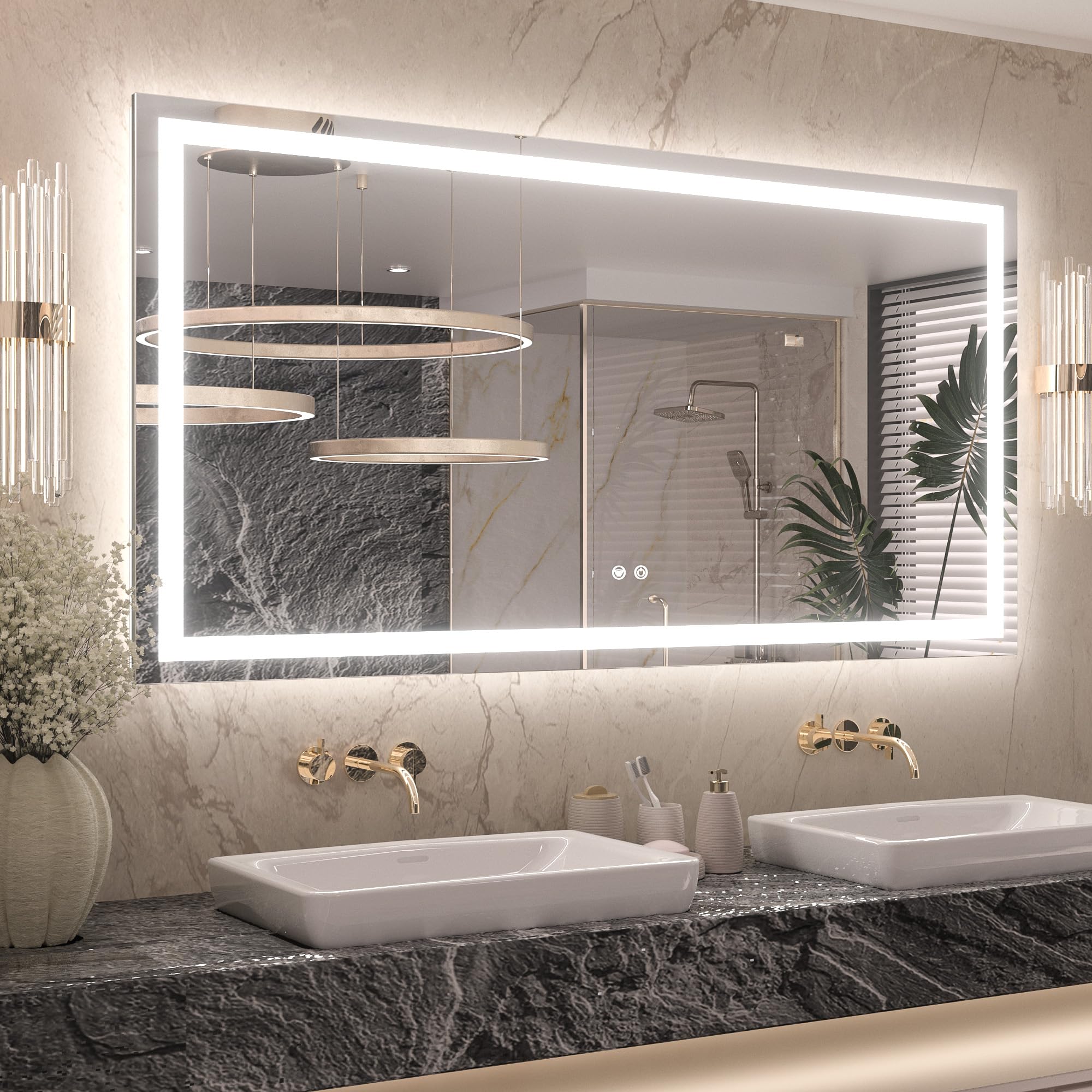 「ｙｕｍｉ」Mirror 55×200cm Amazon.com: Keonjinn LED Bathroom Mirror 55 ” x 30 ” with