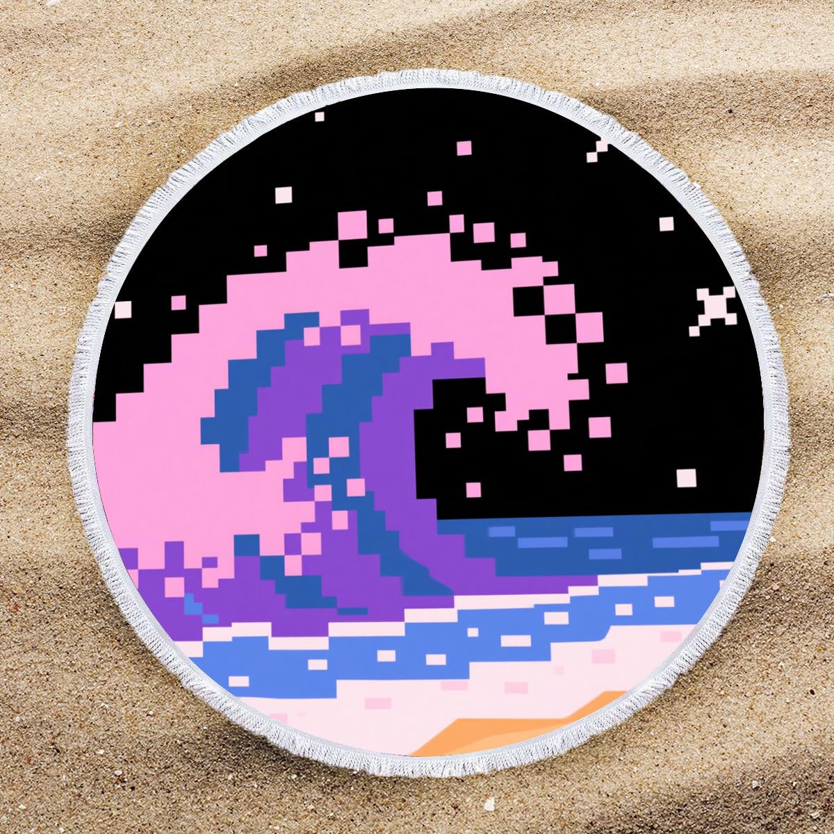 1/2Pack 145 cm Microfibra di Asciugamani da Spiaggia Rotonda per Adulti, Asciugamano da Viaggio Senza Sabbia asciutta per Spiaggia, Nuoto, Campeggio, Palestra