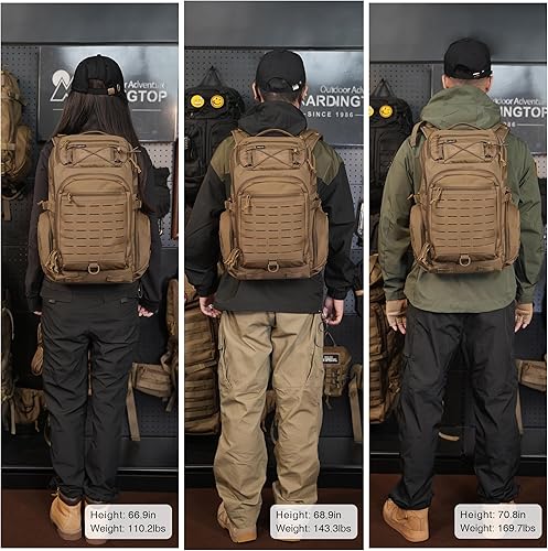 Miniatura 9 de Mardingtop Mochila militar Molle de 30L, mochila táctica para hombres, mochila Cordura para senderismo, camping, trekking