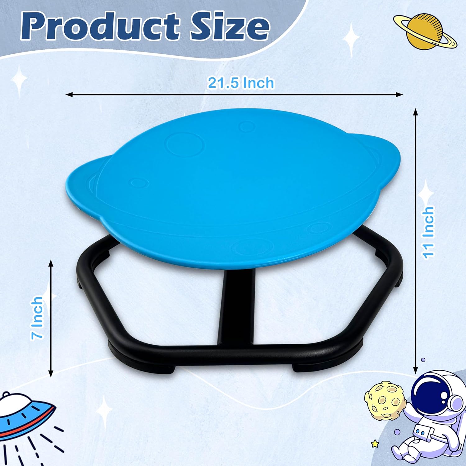 Kids Chair, Sensory Swivel Chair, Spinning Chair, Sit and Spin Training Body Coordination, 360° Spinning Seat, Metal Base, Non-Slip