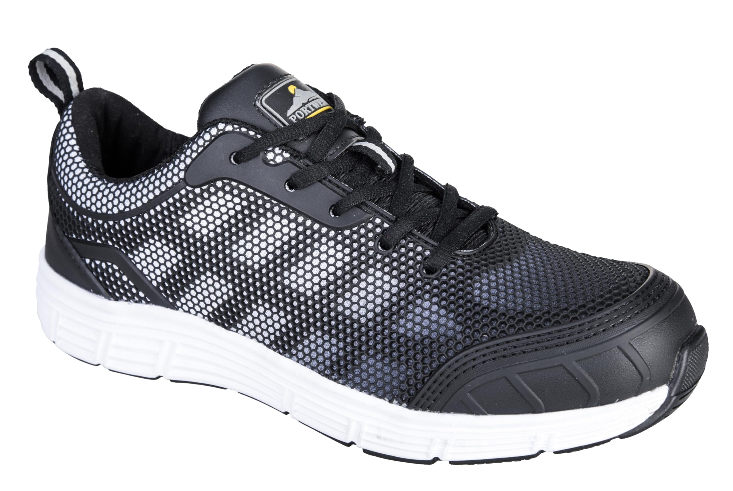 Portwest - Steelite Tove Calzado De Seguridad Entrenador Zapato S1P - Negro/Blanco - 9 UK