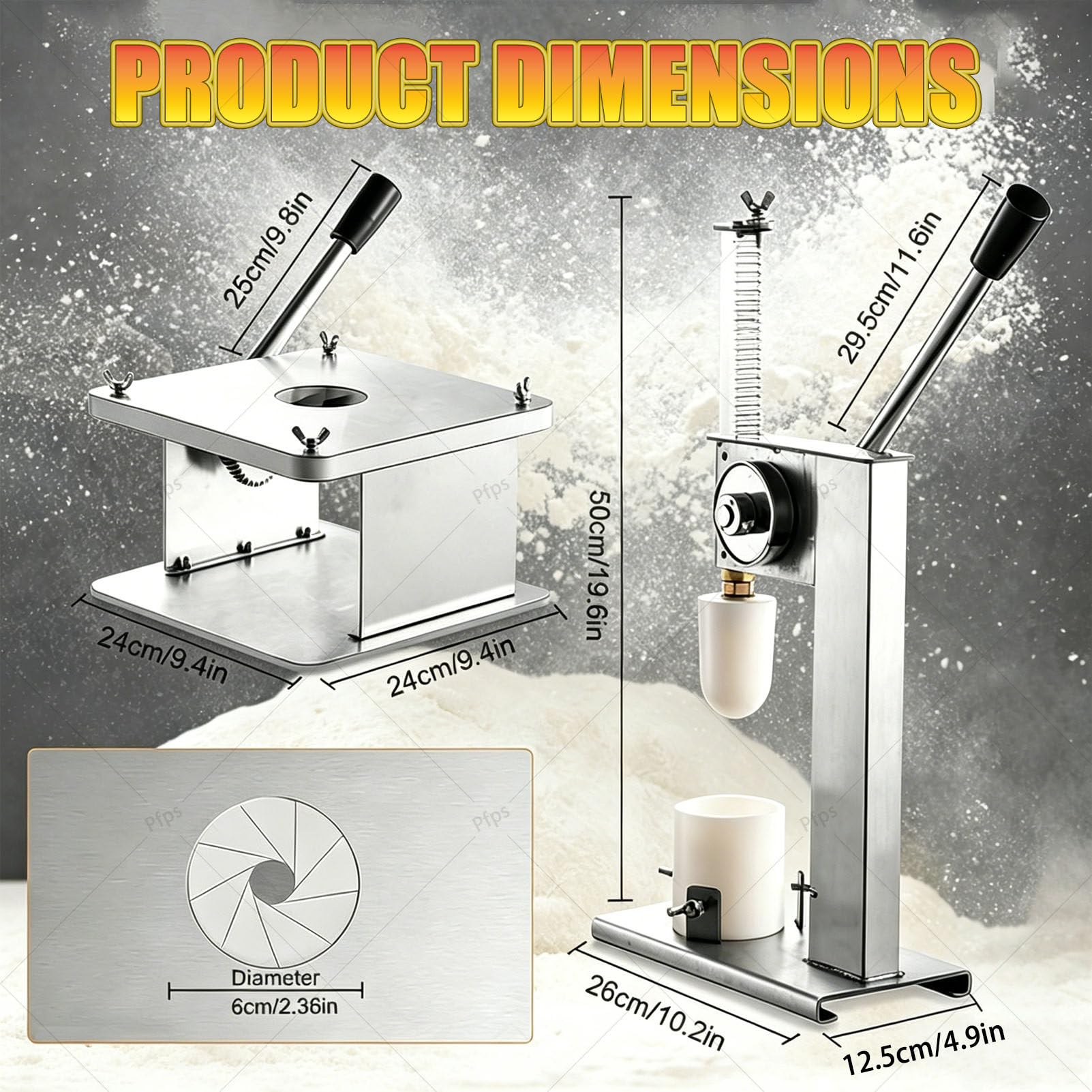 Macchina per Baozi, Macchina Semiautomatica per Panini Cinesi, 400-500 Panini All'ora, Kit Fai da Te per La Preparazione di Panini con Stampi, per La Cucina Casalinga Large