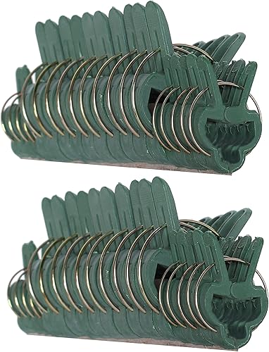 Miniatura 10 de RamPro 80 Piece Green Gentle Gardening Plant & Flower Lever Loop Gripper Clips, Tool for Supporting or Straightening Plant Stems, Stalks, and Vines,