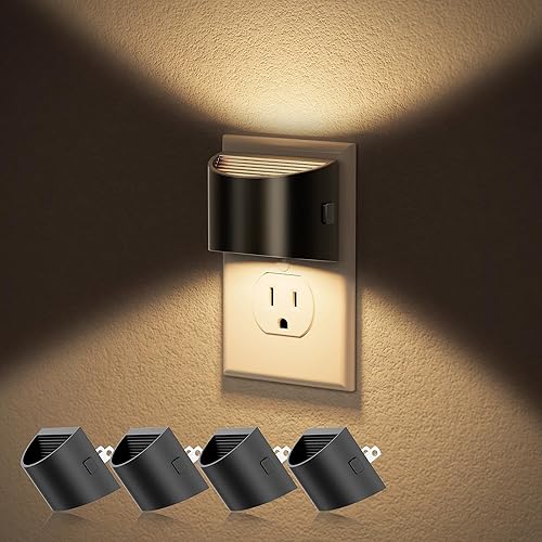 Miniatura 8 de JandCase Luz nocturna, luces nocturnas automáticas enchufables a la pared, paquete de 2 luces nocturnas modernas con sensor de luz automático,