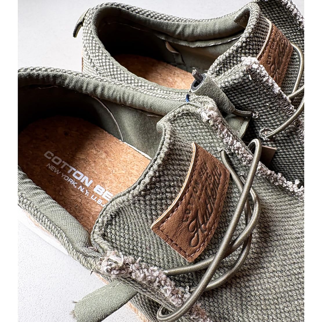 Scarpe Città Mocassini Leggeri Tela Uomo estive con Lacci Elastici Walter URBANSTYLE Soletta Soft in Sughero Lattice