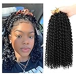 Dansama Passion Twist Hair Water Wave Braiding Hair for Butterfly Style Crochet Braids Bohemian Hair Extensions (12inch (Pack of 7), 1B)