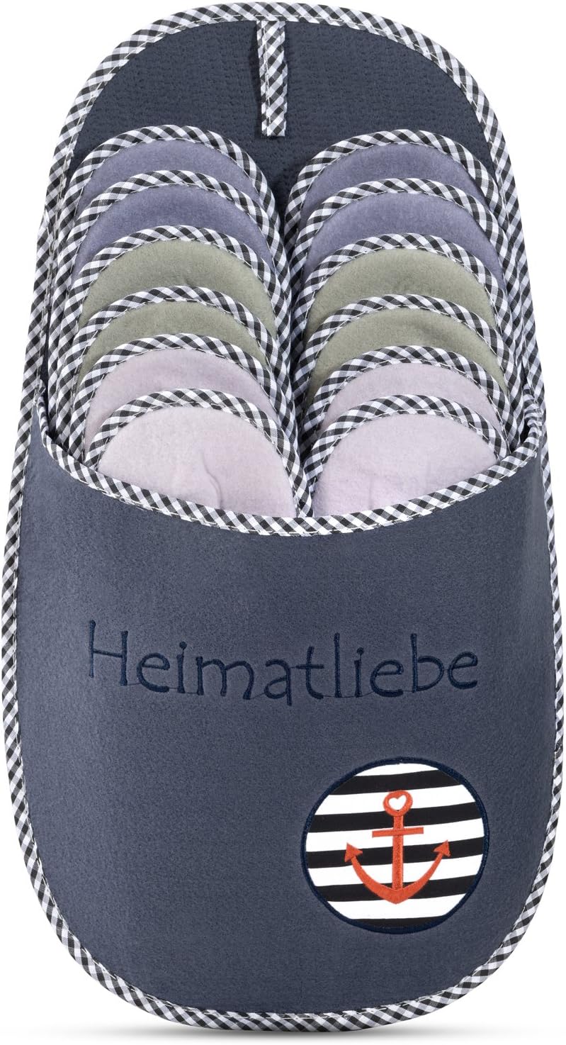 ONVAYA non slip guest slippers | set of 6 | Felt slipper | Heimatliebe Love of the Fatherland