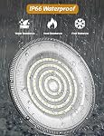 150W 4Pack UFO Haute baie LED Lumières de magasin, 22500LM LED Feux de garage IP66 Étanche pour atelier, entrepôt, étable, usine, éclairage industriel, lumières commerciales,6500K Lumière du jour avec US Connecteur