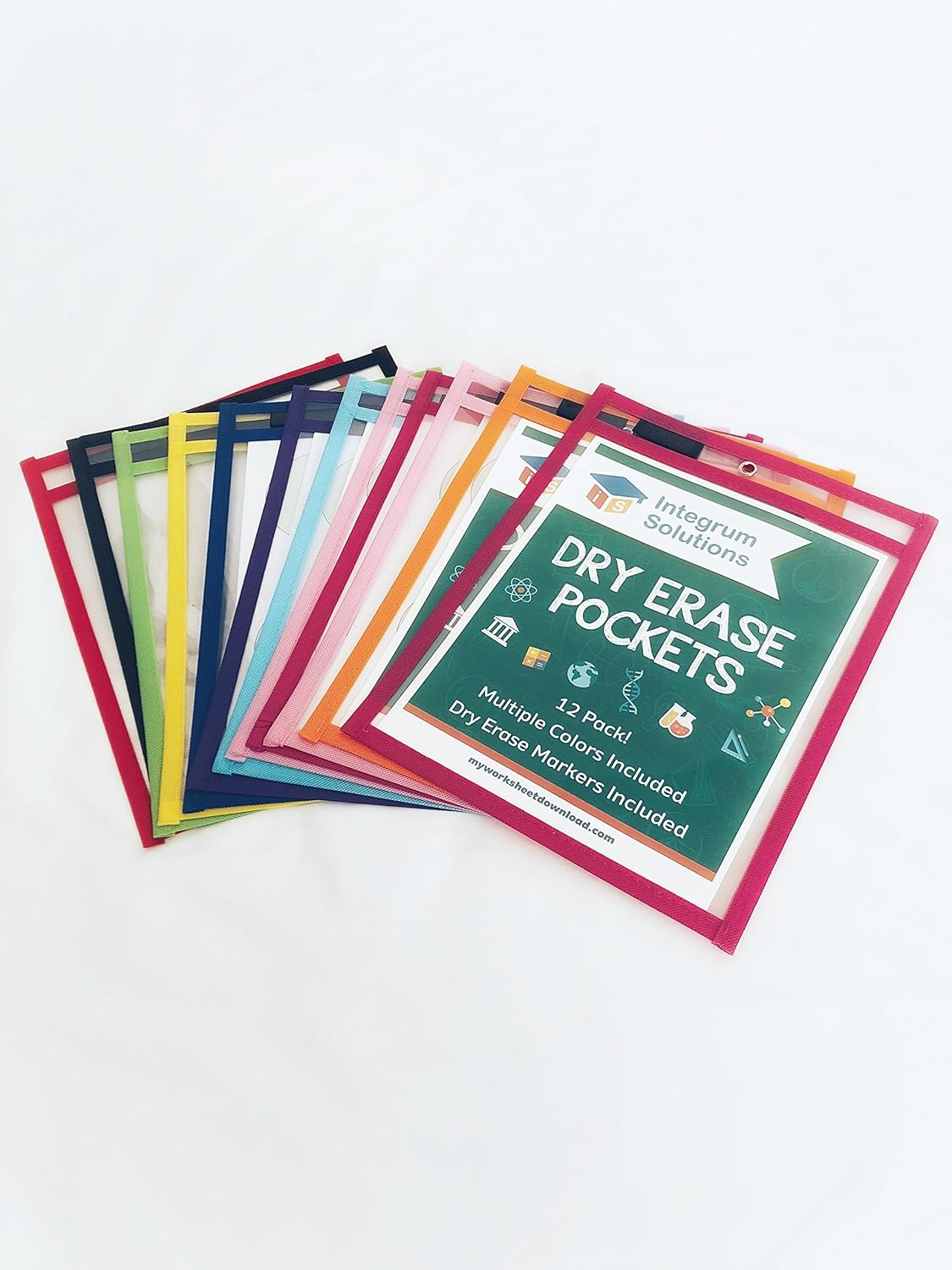 12 Dry Erase Pockets + 12 Dry Erase Pens and BONUS 900