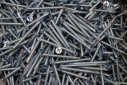 (300) Phillips cabeza plana 12 x 2-12 autoperforantes #12 Tek Tornillos cincados (300) Phillips cabeza plana 12 x 2-12 autoperforantes #12 Tek Tornillos cincados