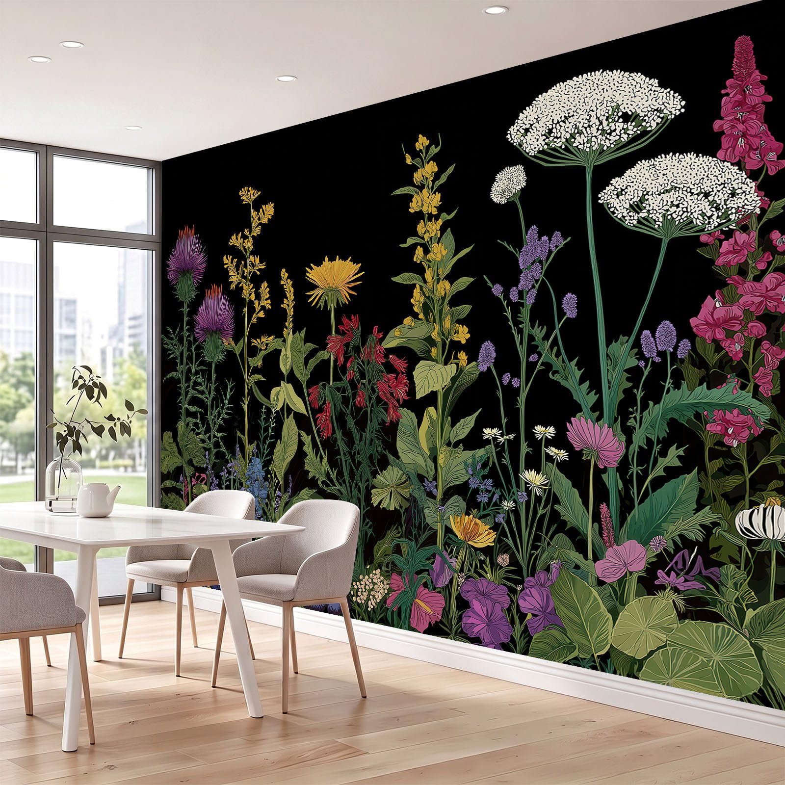 Carta da parati fotografica 3D, 200 x 140 cm (larghezza x altezza), in tessuto non tessuto, per camera da letto, soggiorno, campagna, botanica, decorazione da parete per la cameretta dei bambini