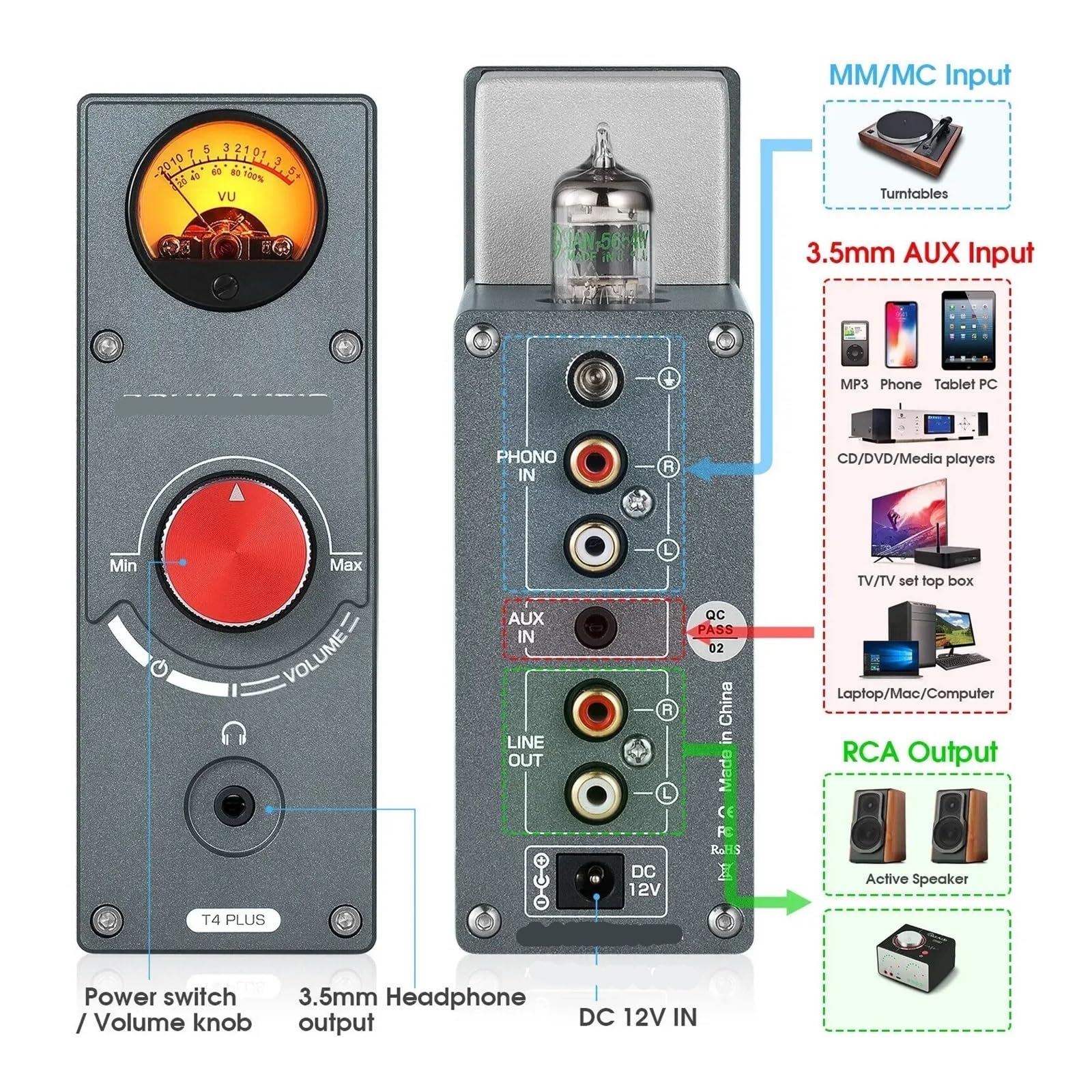 5654 przedwzmacniacz stereofoniczny stereo audio