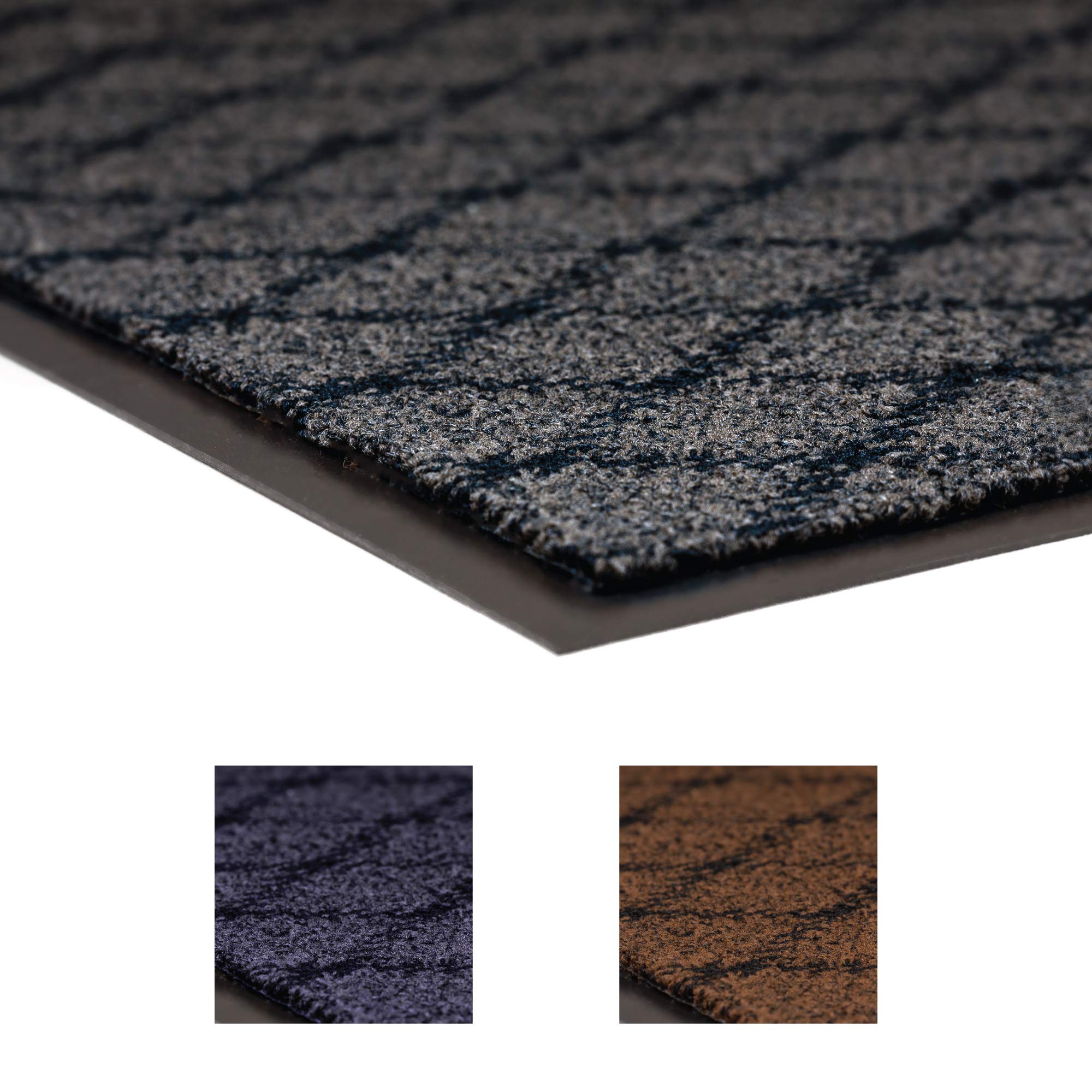 NoTrax 125 Evergreen Diamond™ Vinyl Backed Entrance Mat, for Home or Office, 4' X 8' Charcoal