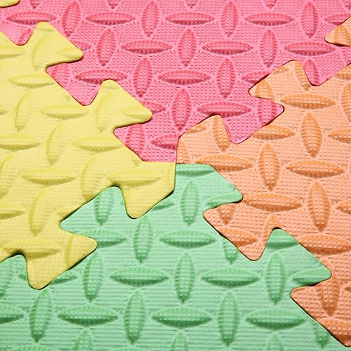 Miniatura 131 de Tapete de juego de espuma para bebé, tapete entrelazado de 0.4 pulgadas de grosor con colores sólidos, tapete de juego suave y no tóxico, tapete