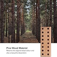 Vista 4 de Organizador de alicates, base de madera de pino, soporte para cortador de madera, 16 agujeros para almacenamiento