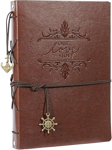 AIOR - Álbum de fotos vintage, álbum de recortes en cuero