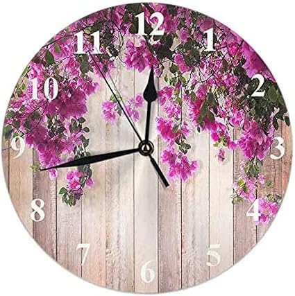 Amazon Co Jp 茶色の木の背景にピンクのブーゲンビリア花時計丸い壁掛け時計リビングルームの家の装飾寝室キッチンオフィス10インチスリエントノンカチカチ音をたてる ホーム キッチン Amazon Co Jp 茶色の木の背景にピンクのブーゲンビリア花時計丸い壁掛け時計リビングルームの家の装飾寝室キッチンオフィス10インチスリエントノンカチカチ音をたてる ホーム キッチン