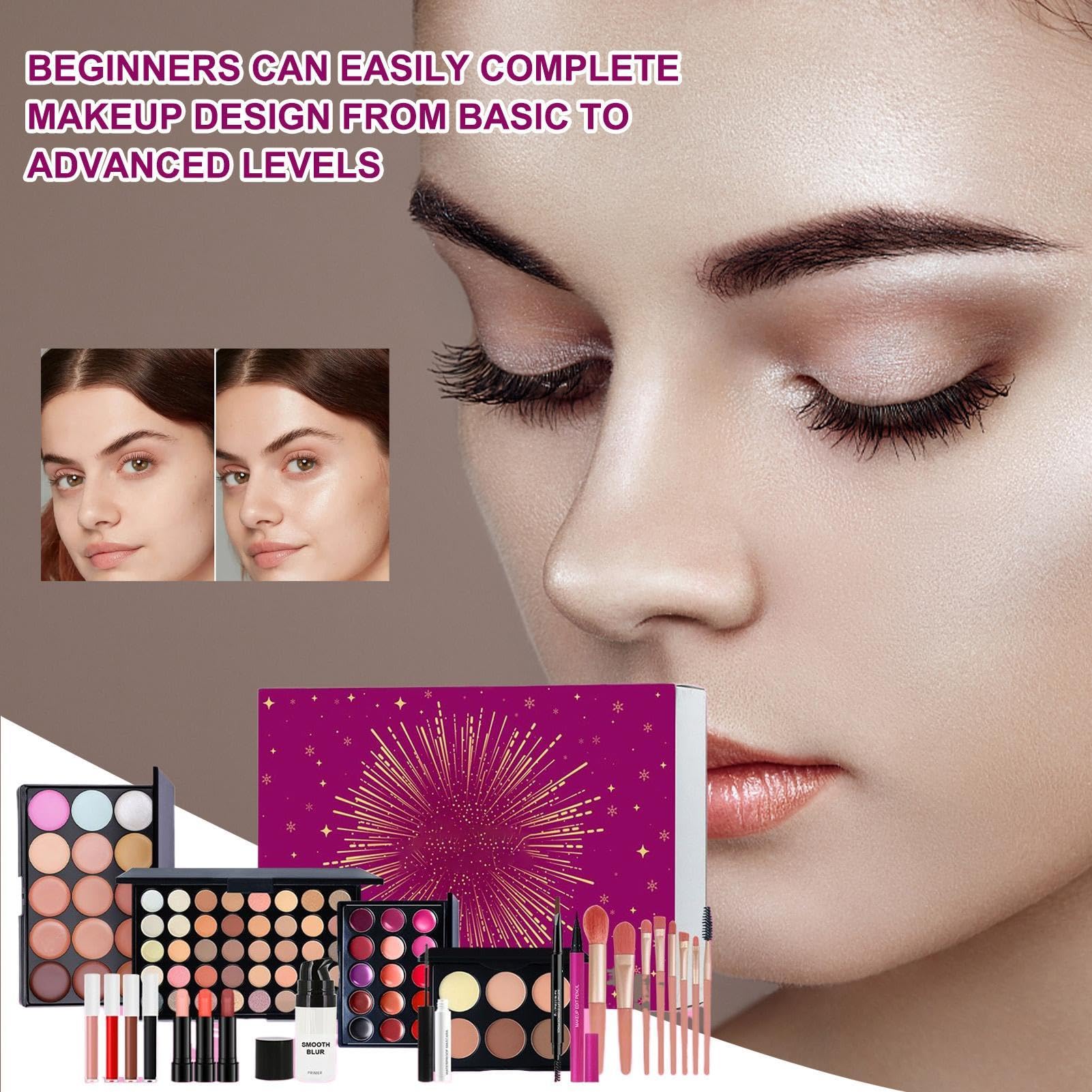 Set di trucchi - Palette di ombretti, pennelli per rossetto per il viso