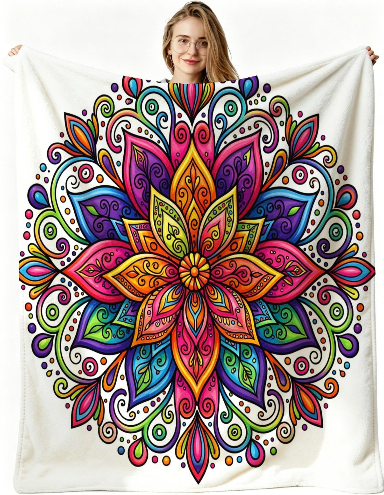 Manta Entretiempo Grande, Flores de Colores, 220x240 cm, AQ7403
