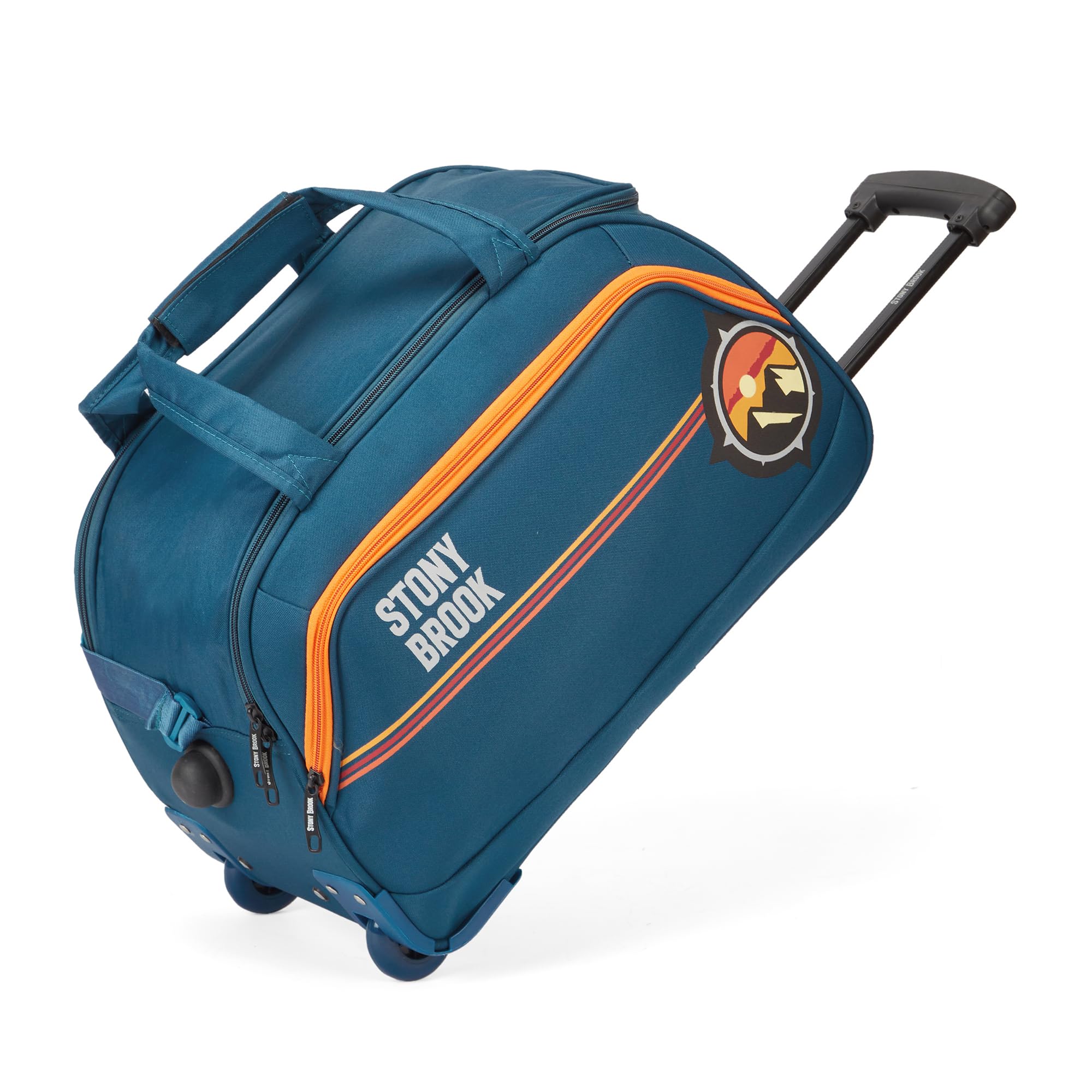 stony brook by Nasher Miles Sunset Polyester Cabin Small 52 cm Teal Wheel Duffel Bag for Travel | Duffle Bag with Trolley-picture-16
