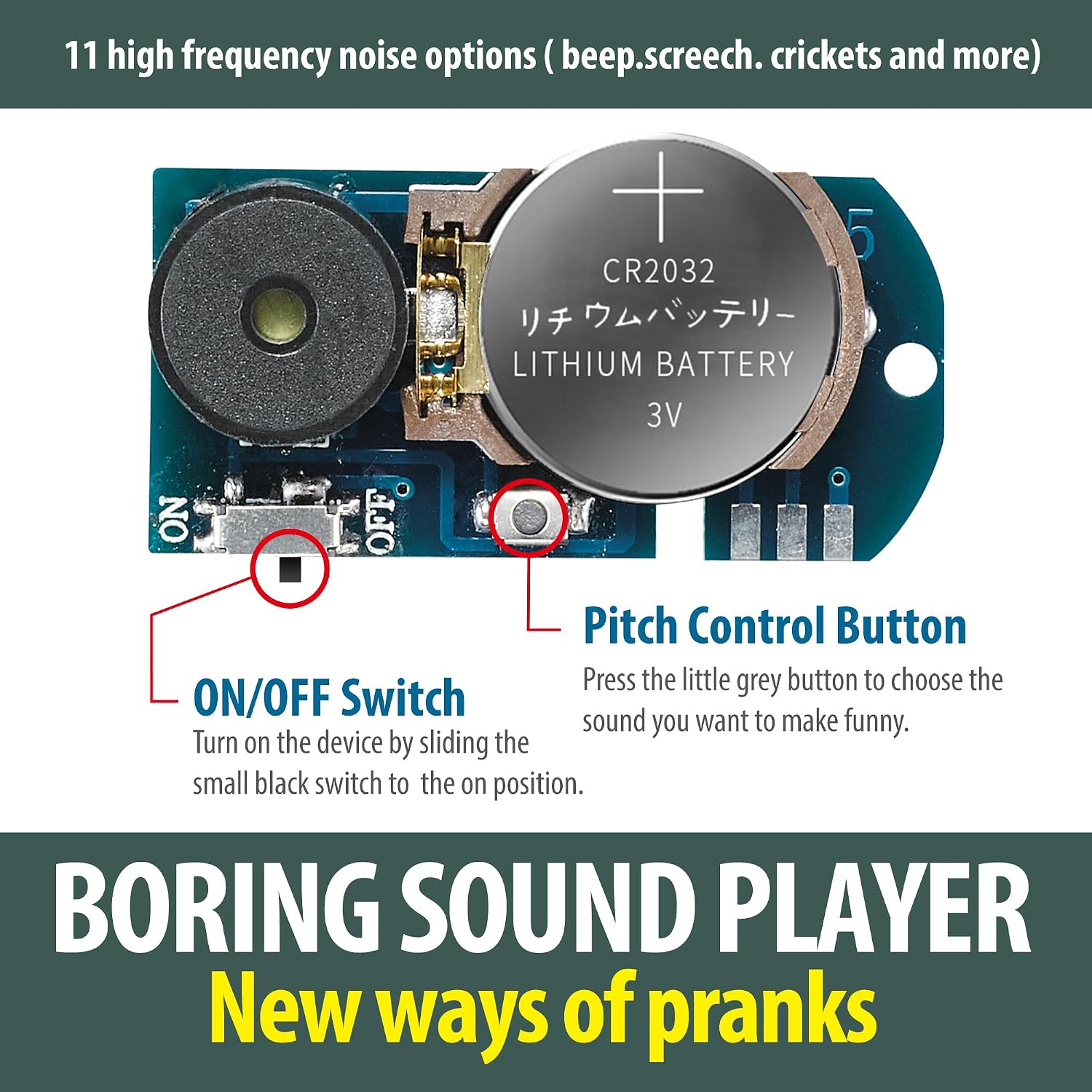  Cricket Noise Maker Prank (3 Pack), Hidden Beeping Gag Toy thumbnail