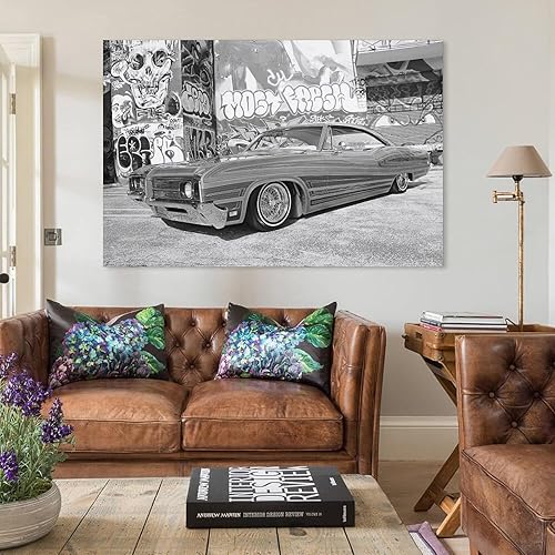 Miniatura 3 de Black And White Lowriders Car Poster Retro Men Cool Canvas Wall Art Posters (6) Used For Room Aesthetics And Decor Prints Home Decor Modern