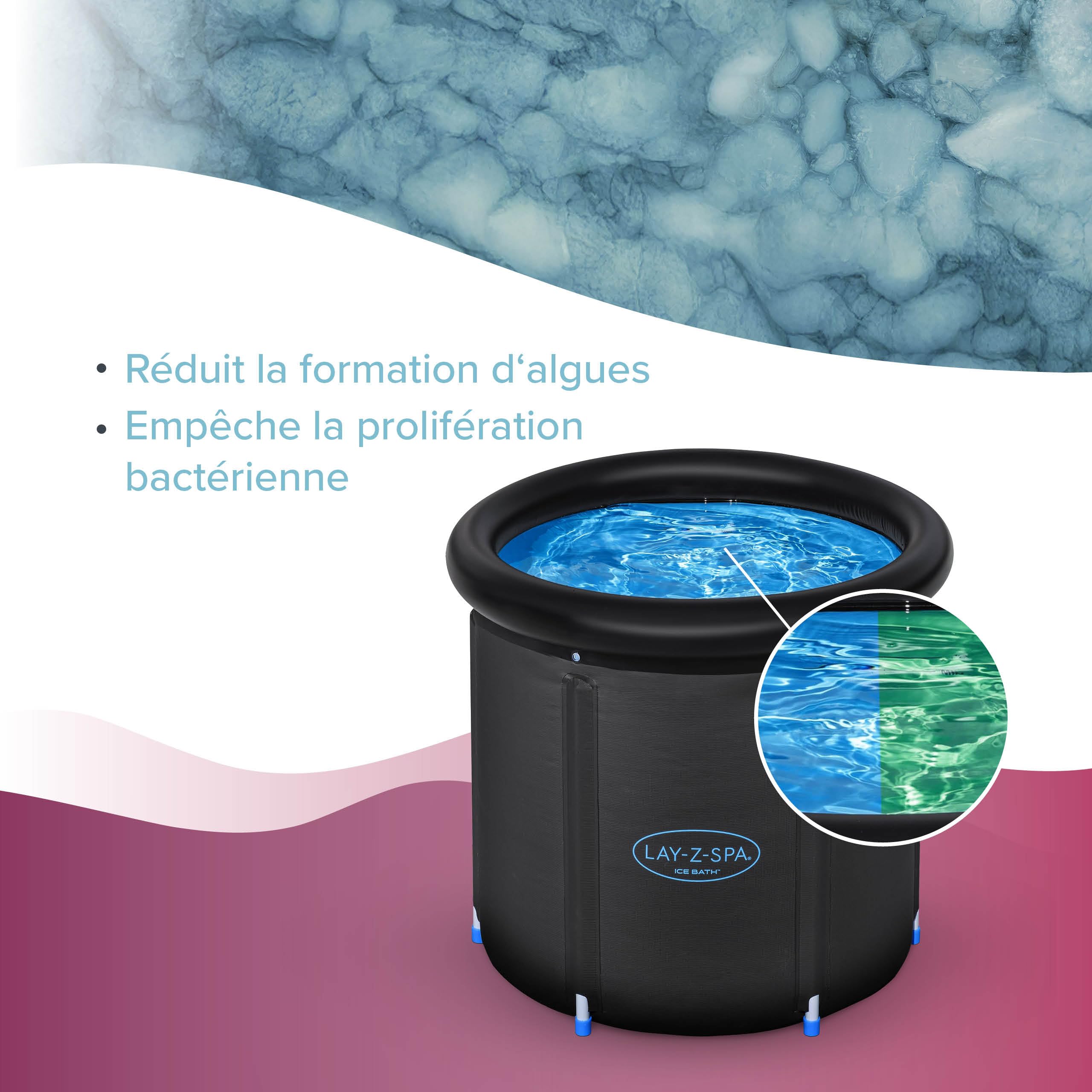 Bayzid Entretien Bain Glacé 6 x 1 L - Désinfection Longue Durée | Traitement de l’Eau sans Chlore pour Bains Froids & Tonneaux de Glace - Anti-Bactéries, Algues et Odeurs