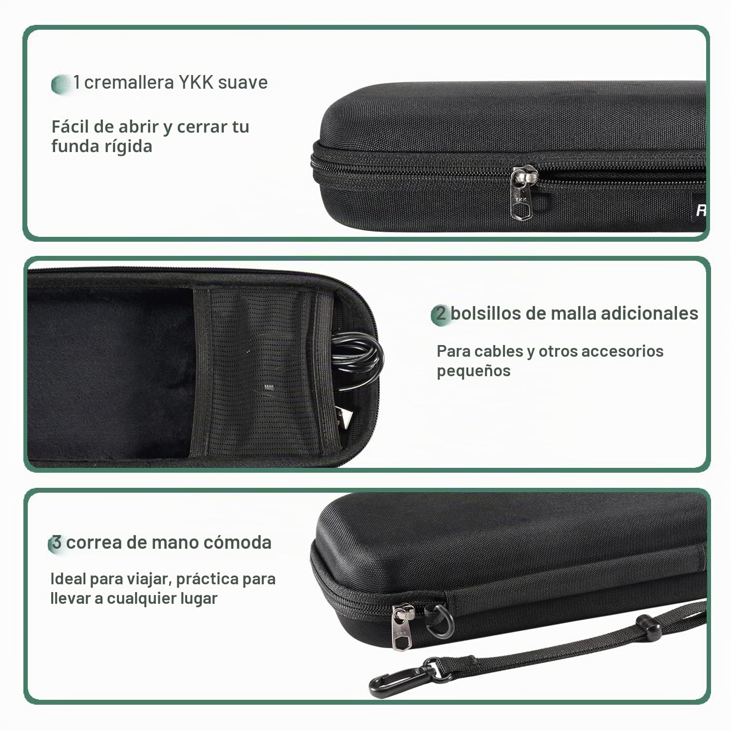 RAIACE Maletín de almacenamiento rígido compatible con el mini compresor de aire eléctrico para hogar y jardín de Bosch, bolsa de transporte protectora para viajes. - Negro