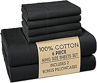 Vista 68 de Casa Platino Juego de sábanas tamaño Queen – Sábanas 100% algodón tamaño Queen refrescantes con 4 fundas de almohada, sábana bajera de bolsillo