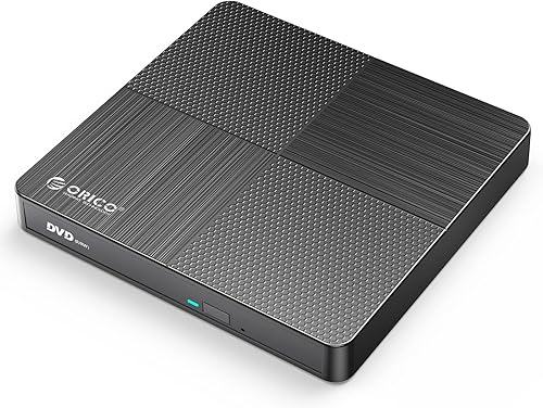 ORICO Grabador externo de CDDVD portátil CDDVD +-RWDVD CD ROM Rewriter compatible con computadora portátil de escritorio, PC, Windows Mac Pro,
