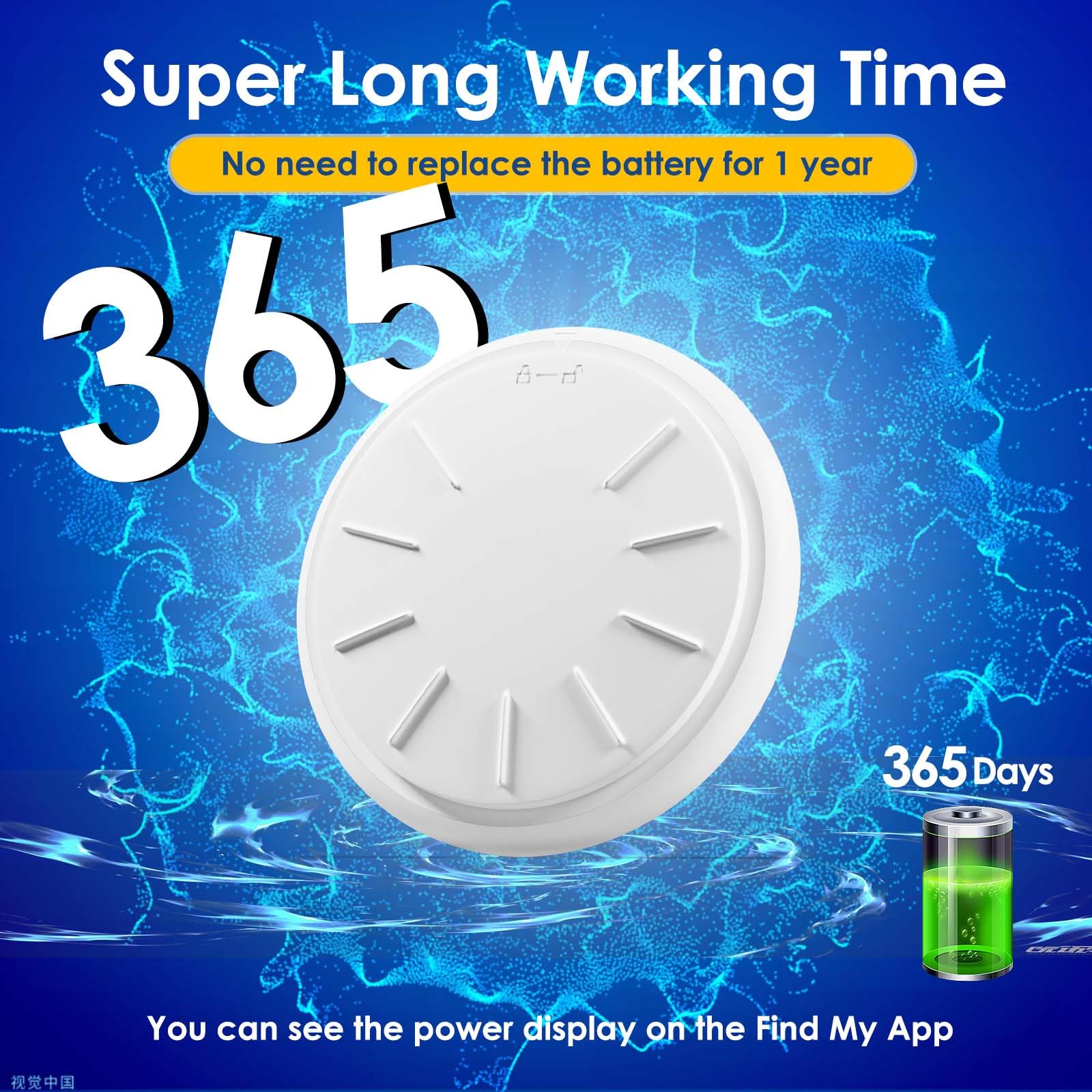 Cat Tracker, GPS Tracker Compatible with Apple Find My App(Only iOS), Waterproof Cat Tracker Collar with Bell and Safety Elastic Buckle, No Subscription Fee, Territory & Location History (Black) - image 7