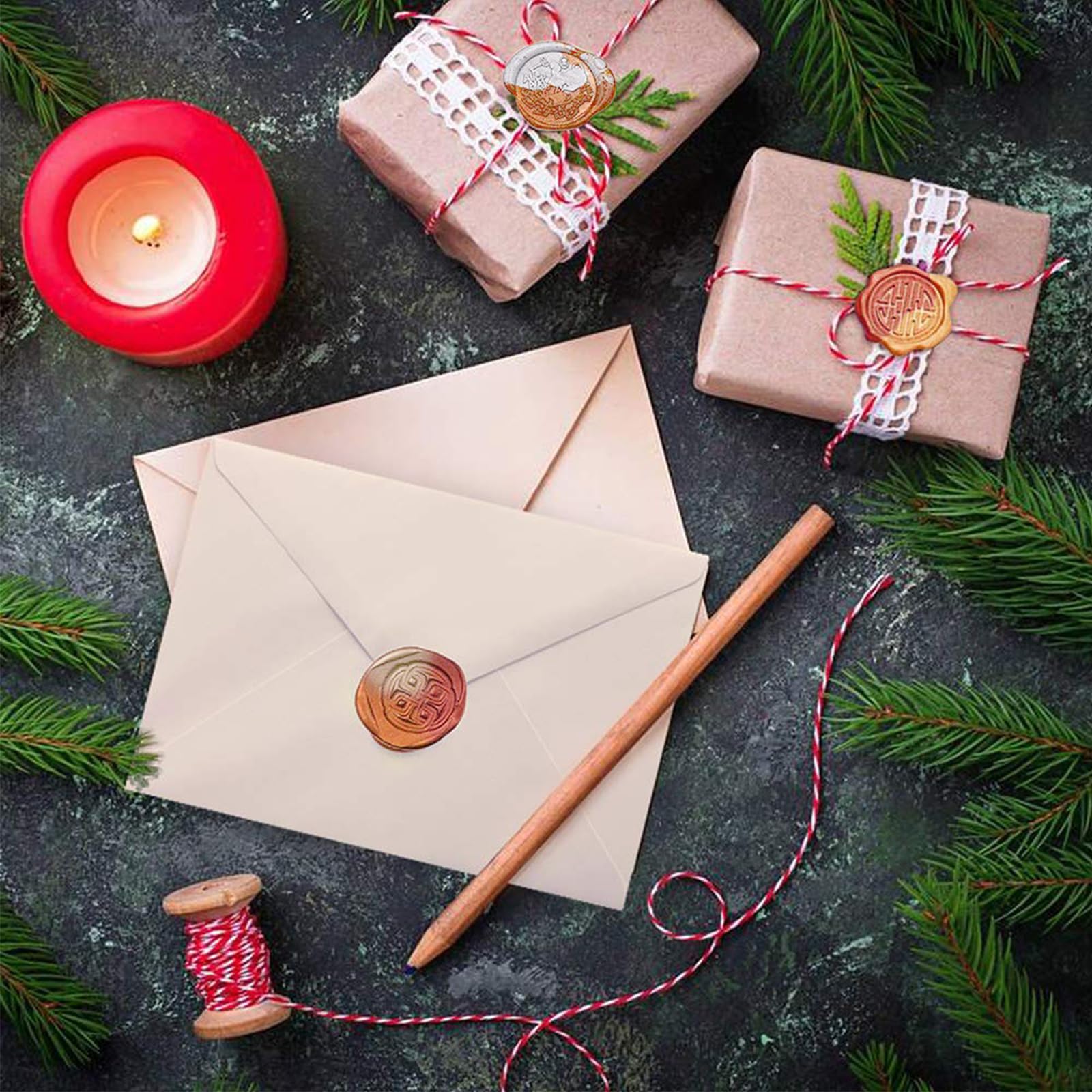 ZJCHAO Sceau De Perles Colorées 200pcs Cire à Cacheter De Sceau Octogone Emballage Bouteille