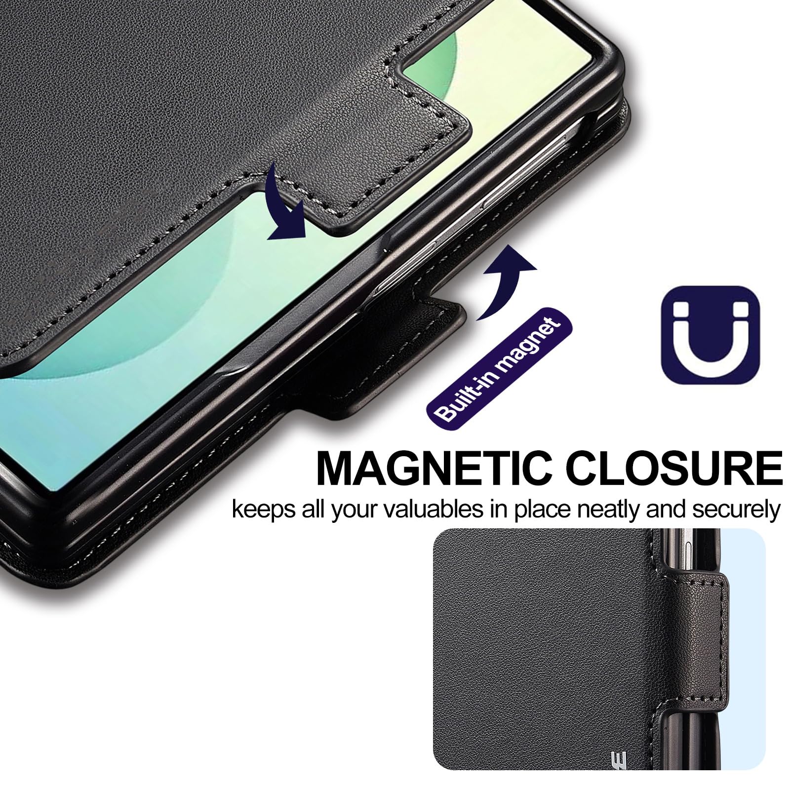 Portfel etui do Samsung Galaxy Z Fold 8, skóra vintage z klapką