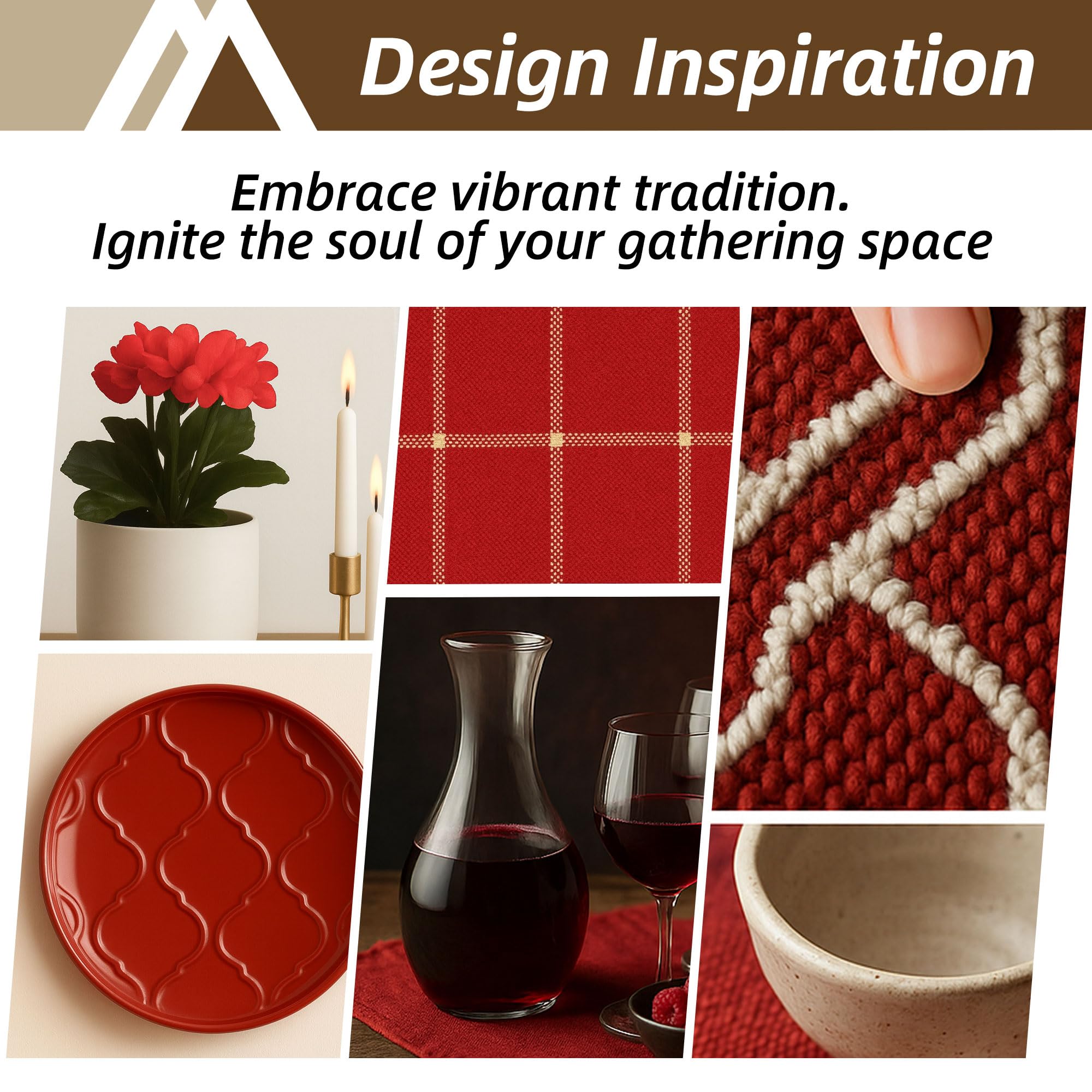 COSY HOMEER Tappeto Cucina 60 x 120 cm, Tappeti Cucina Antiscivolo Lavabili Moderni, Tappeto Per Cucina Corridoio Porta Comodino, Tappetino Cucina Passatoia Pratica, Rosso