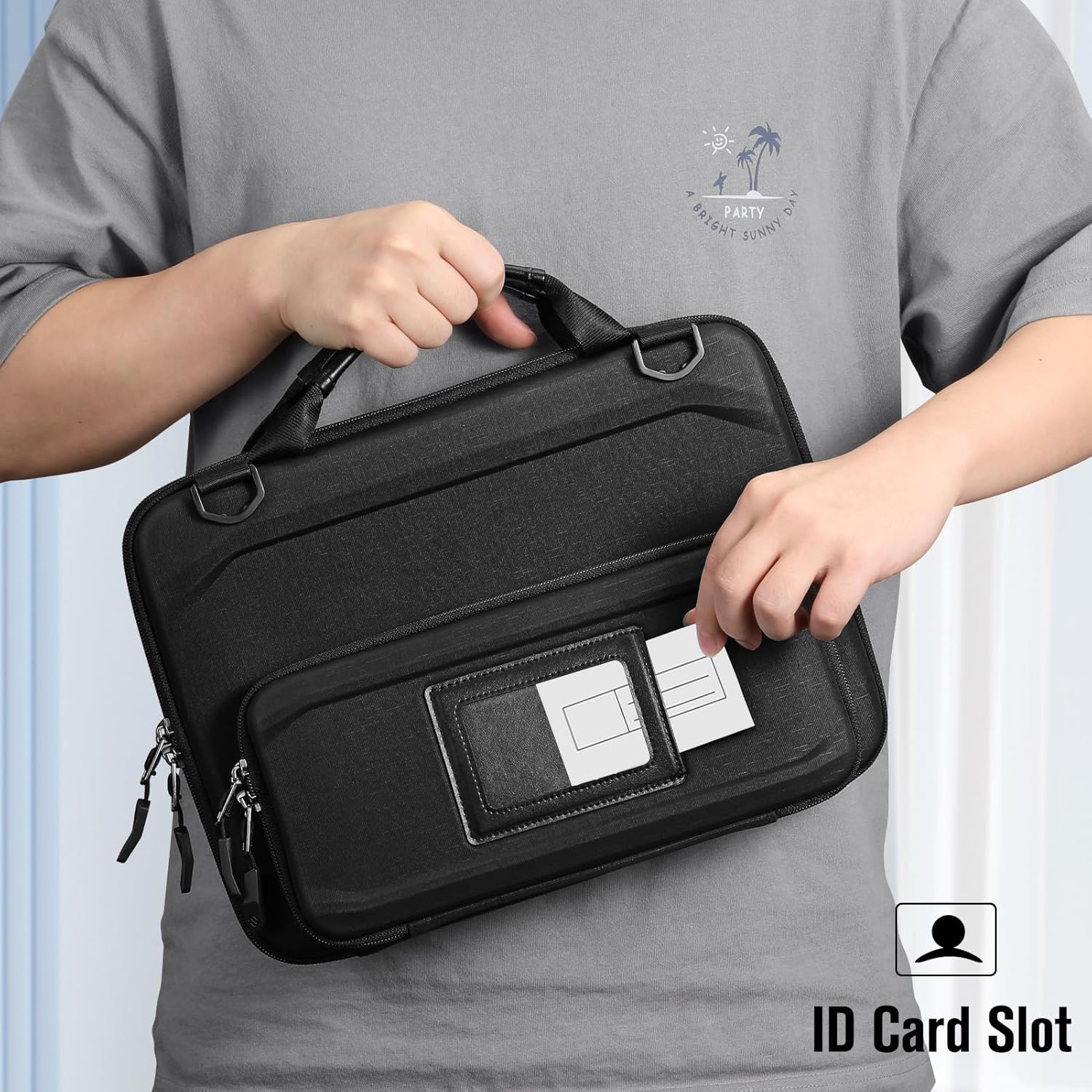 Fintie 11.6 Inch Chromebook Sleeve Case - Protective Briefcase Shoulder Bag with Accessory Pouch and ID Card Slot for Up to 11.6" Lenovo Samsung Microsoft ASUS Dell Acer HP Laptop Notebook (Black)