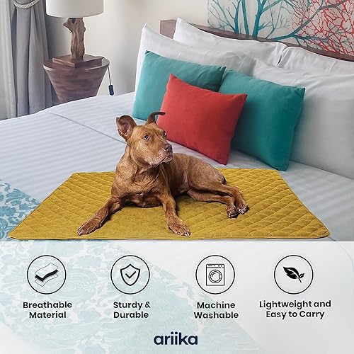 Miniatura 2 de ariika Manta impermeable para perros, tapete para mascotas de 35 x 35 pulgadas, funda de sofá para mascotas, tapete antideslizante para gatos, manta